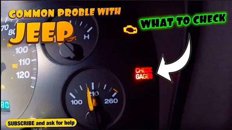 Check Gauges Light Jeep