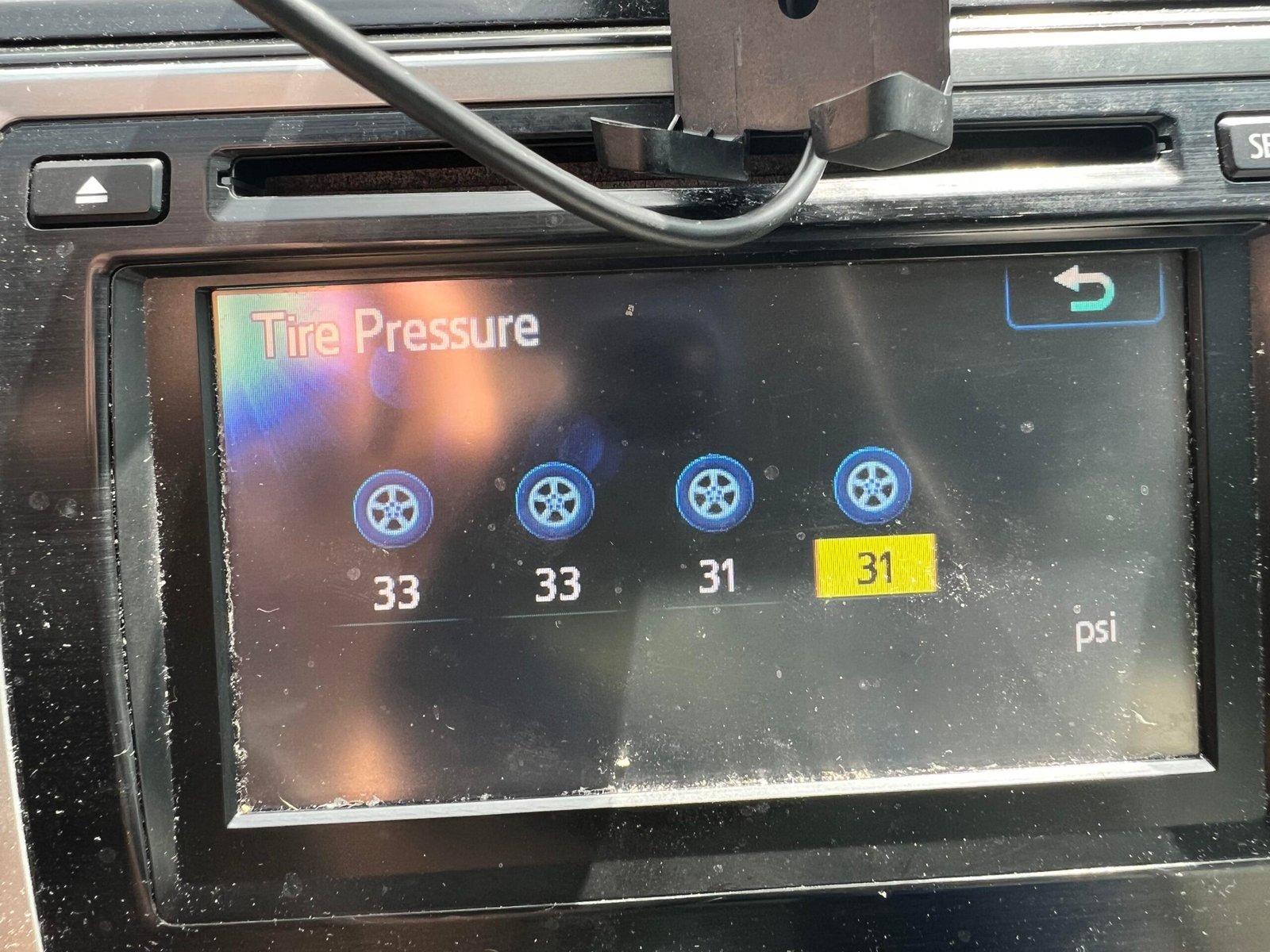 Tire Pressure For 2012 Camry