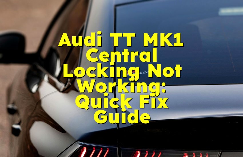Audi TT MK1 Central Locking Not Working: Quick Fix Guide