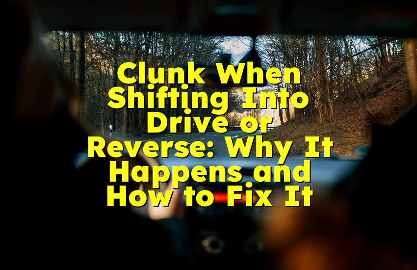 Clunk When Shifting Into Drive or Reverse: Why It Happens and How to Fix It
