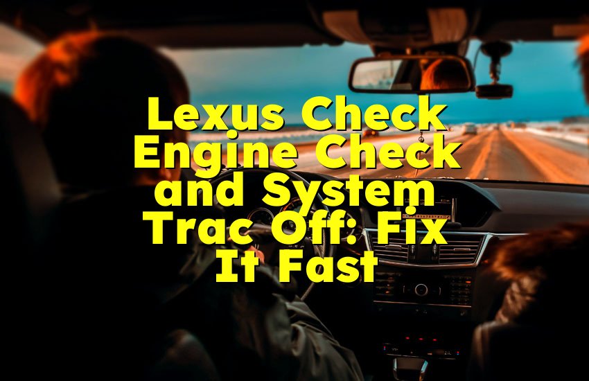 Lexus Check Engine Check and System Trac Off: Fix It Fast
