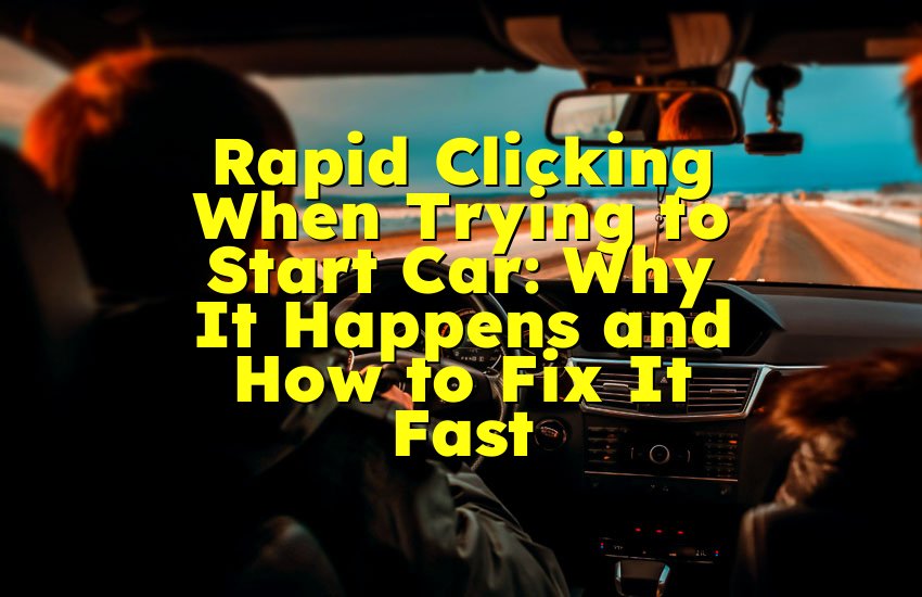 Rapid Clicking When Trying to Start Car: Why It Happens and How to Fix It Fast