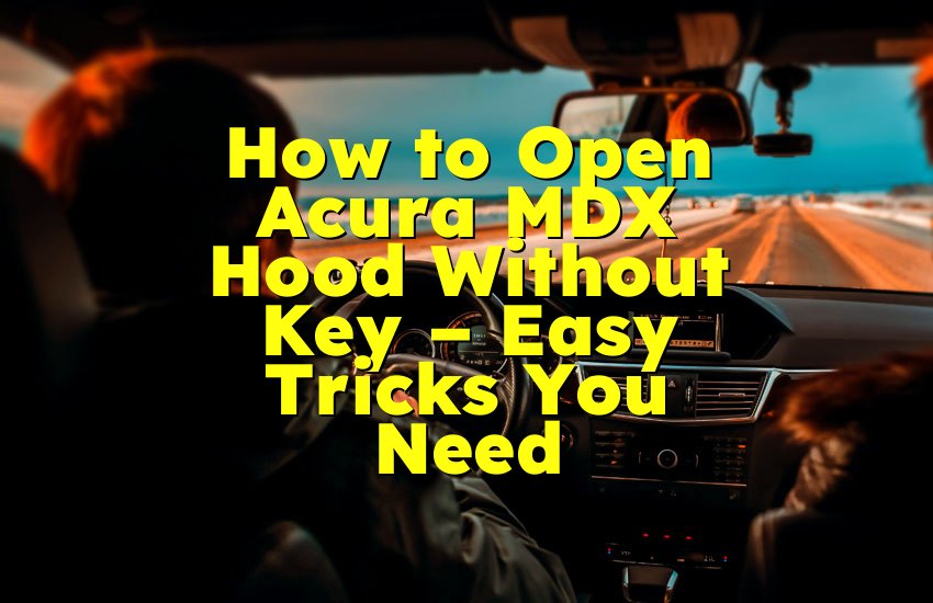 How to Open Acura MDX Hood Without Key – Easy Tricks You Need