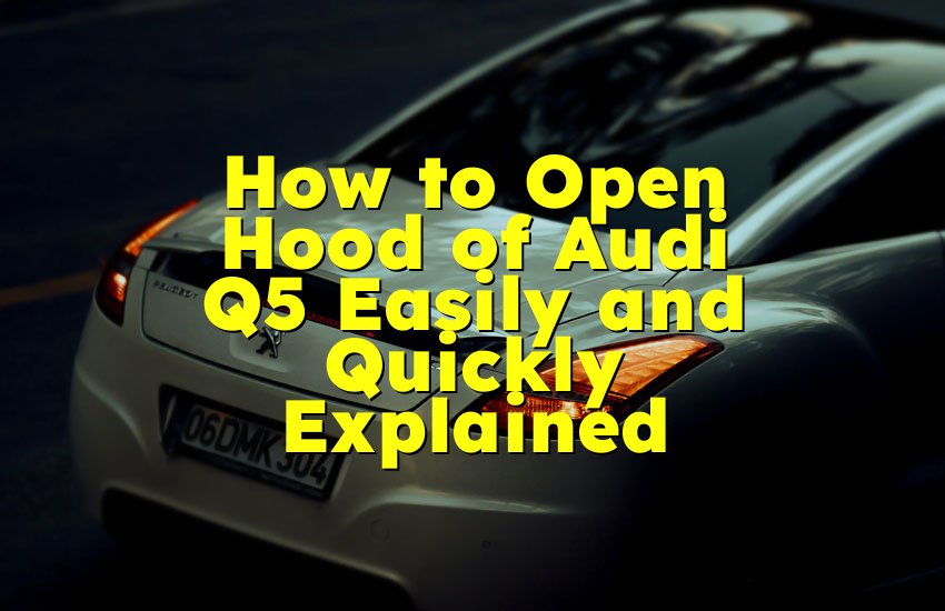 How to Open Hood of Audi Q5 Easily and Quickly Explained
