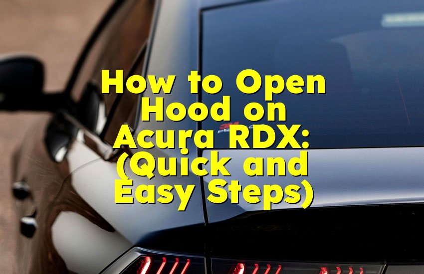 How to Open Hood on Acura RDX: (Quick and Easy Steps)