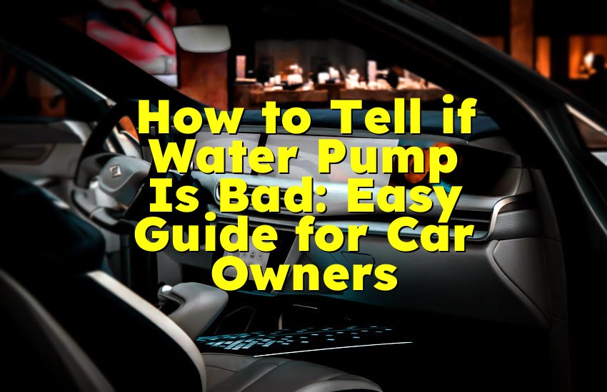 How to Tell if Water Pump Is Bad: Easy Guide for Car Owners