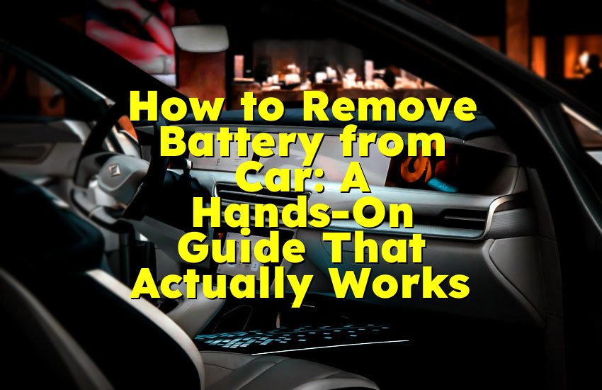How to Remove Battery from Car: A Hands-On Guide That Actually Works