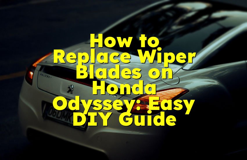 How to Replace Wiper Blades on Honda Odyssey: Easy DIY Guide