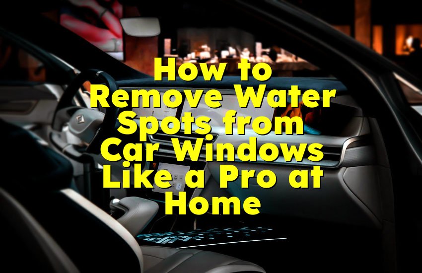 How to Remove Water Spots from Car Windows Like a Pro at Home
