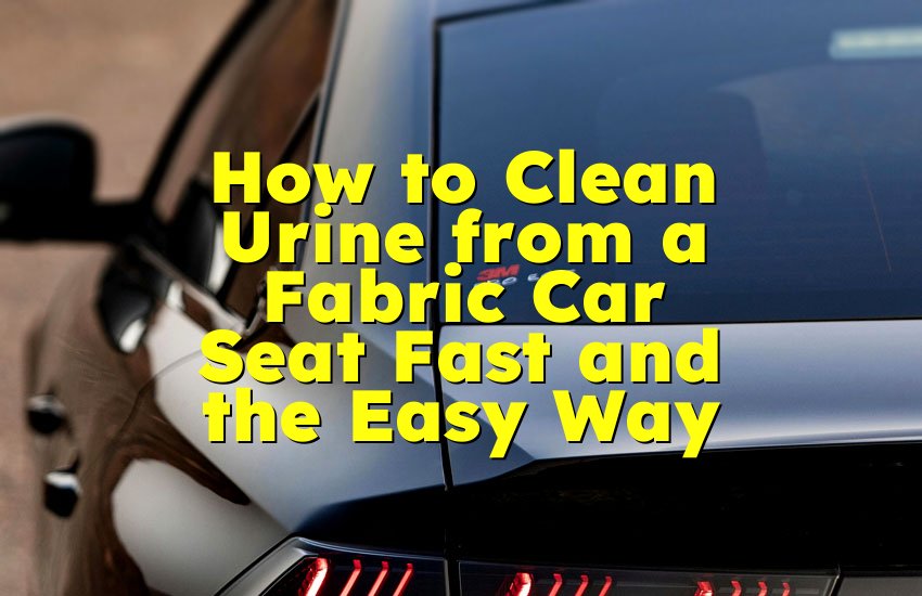 How to Clean Urine from a Fabric Car Seat Fast and the Easy Way
