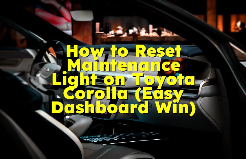 How to Reset Maintenance Light on Toyota Corolla (Easy Dashboard Win)