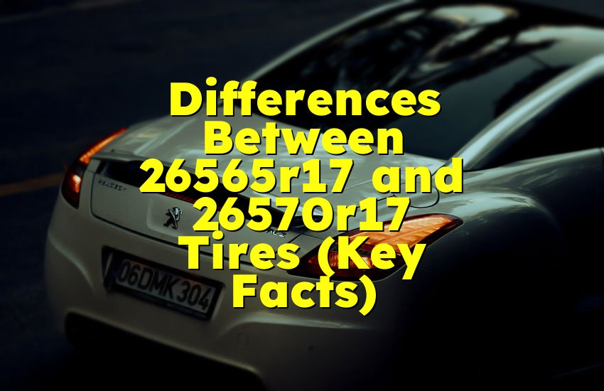 Differences Between 26565r17 and 26570r17 Tires (Key Facts)