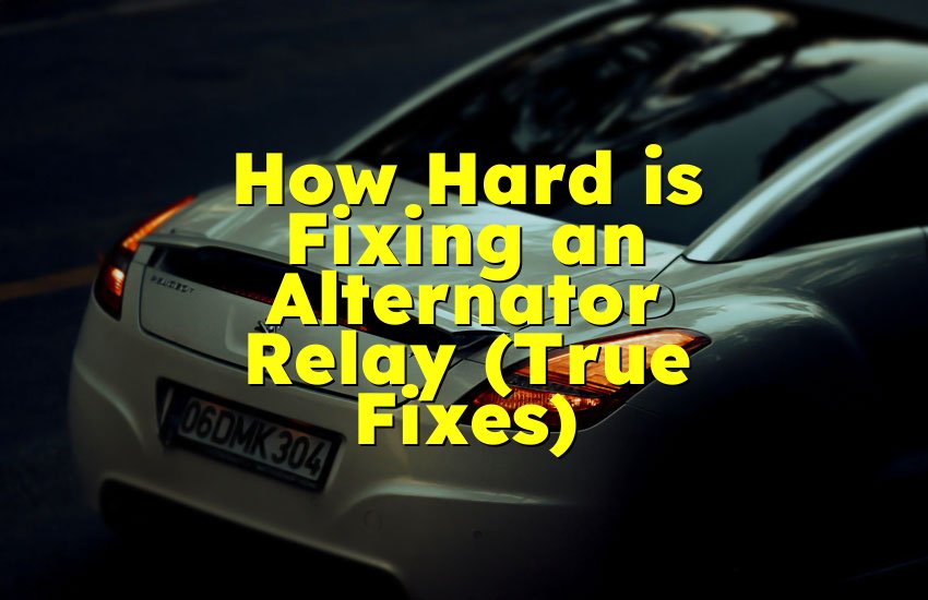 How Hard is Fixing an Alternator Relay (True Fixes)