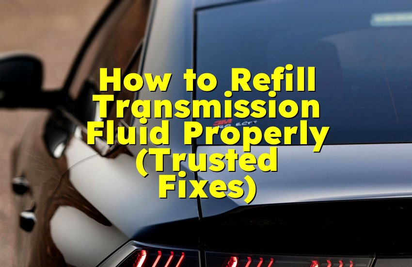 How to Refill Transmission Fluid Properly (Trusted Fixes)