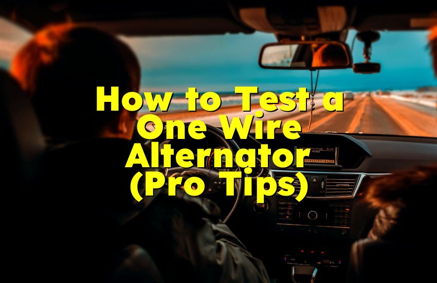How to Test a One Wire Alternator (Pro Tips)