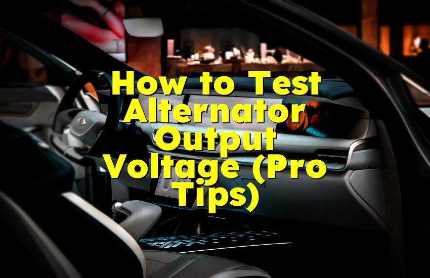 How to Test Alternator Output Voltage (Pro Tips)